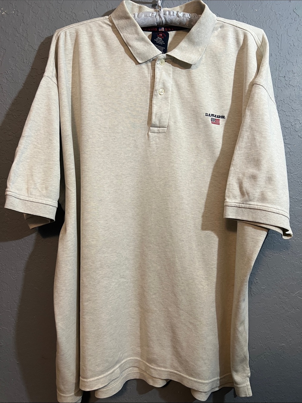 U.S. Polo Assn. Men's Light Beige Polo Shirt with Small Logo